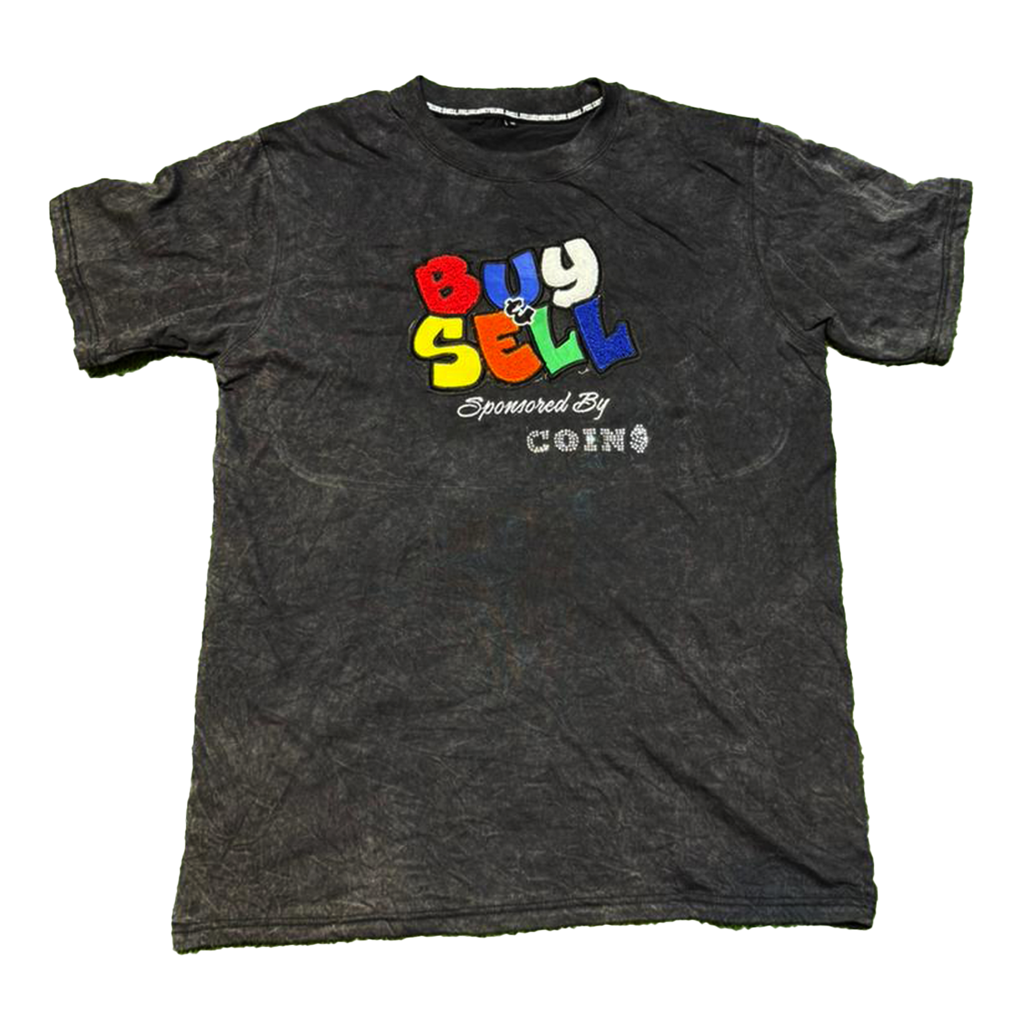 "BUY & SELL " ACID WASHED PIMA COTTON T-SHIRT