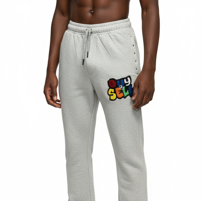 "Buy & Sell" Terry cotton Flare Bottom Sweatpants