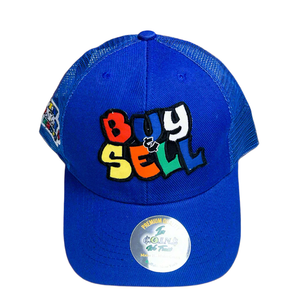 " BUY & SELL" CURVED BILL SNAPBACK TRUCKER HATS
