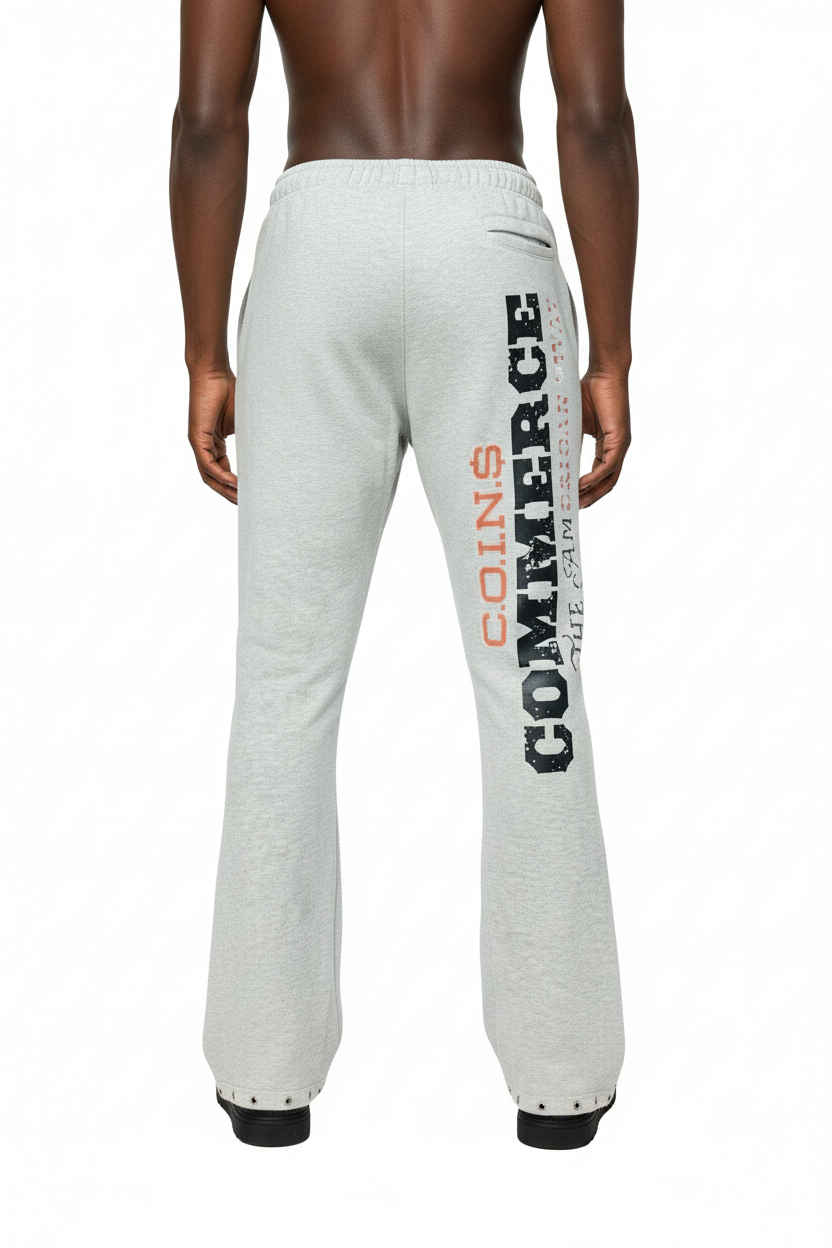 "Buy & Sell" Terry cotton Flare Bottom Sweatpants