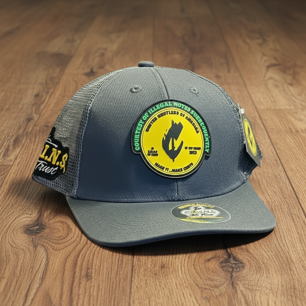 PVC RUBBER LOGO SNAPBACK CURVED BILL TRUCKER HATS
