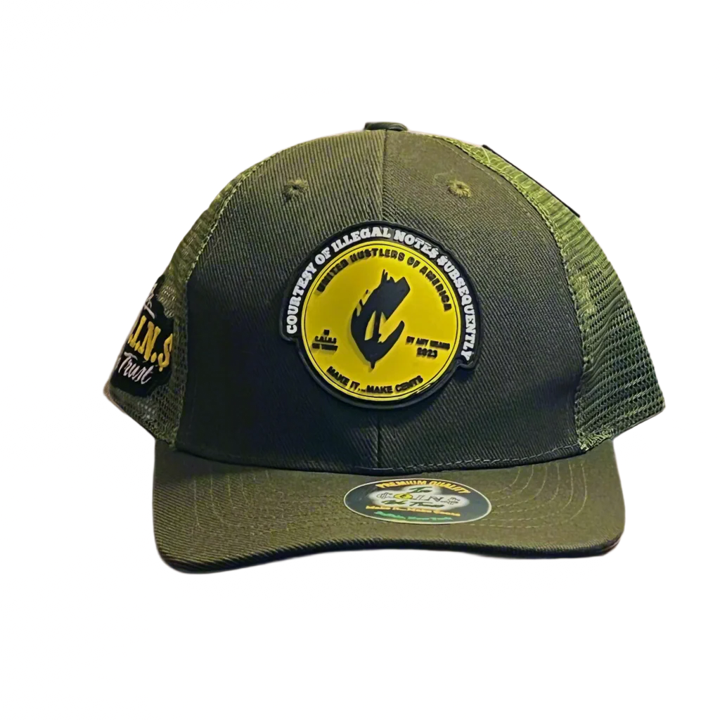 PVC RUBBER LOGO SNAPBACK CURVED BILL TRUCKER HATS