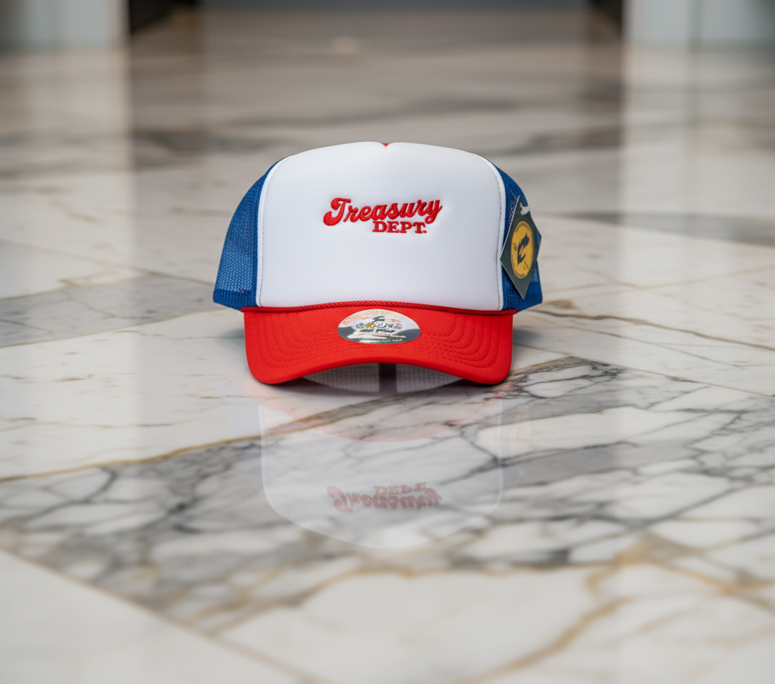 Treasury Dept. 5 Panel High Profile Foam Snapback Trucker Hats
