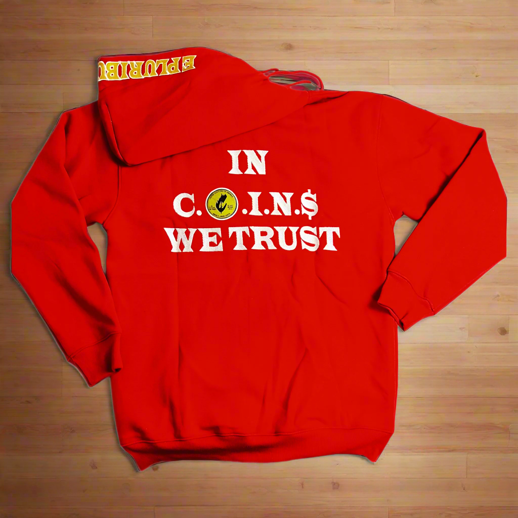 Treasury Dept. Cotton Relaxed Fit All Over Print Inner Lining Zip Up Hoodies