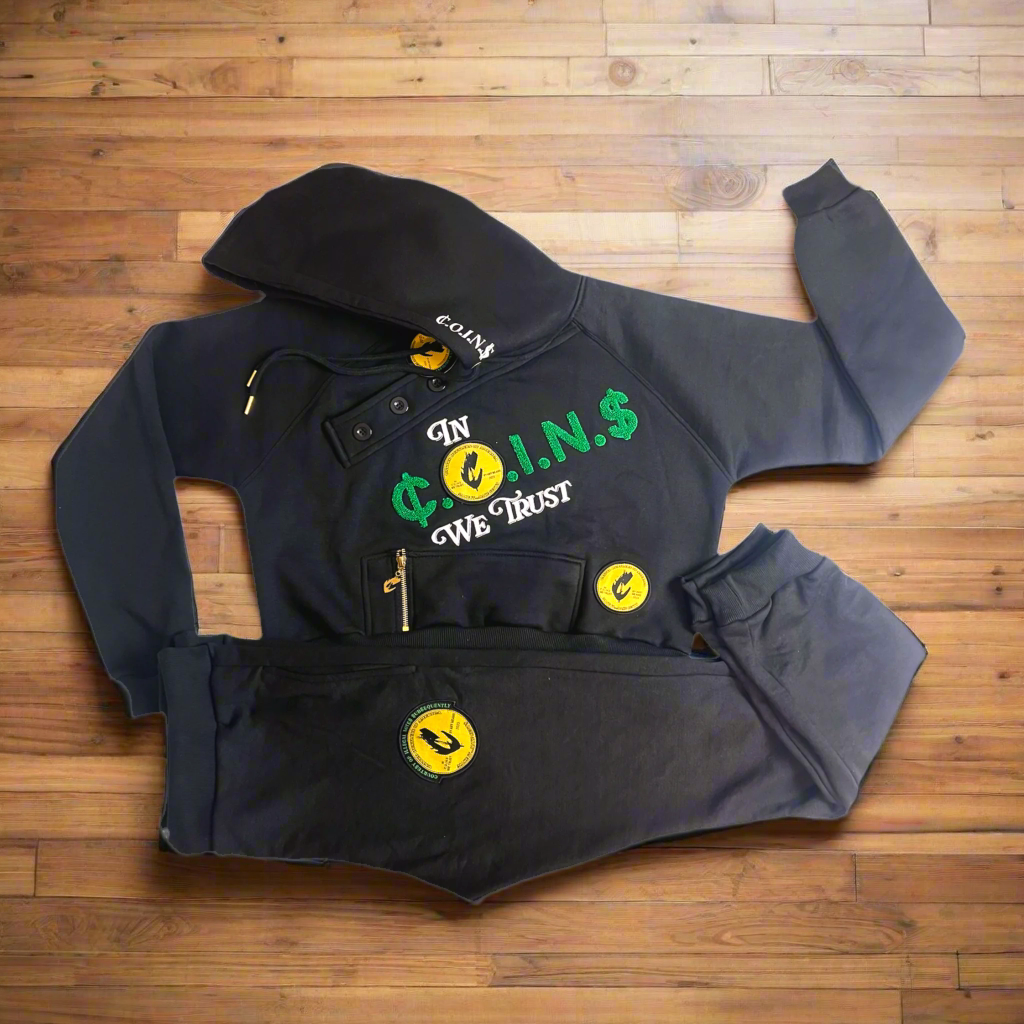 Woman’s Crop Top Cotton Hooded Sweatsuits