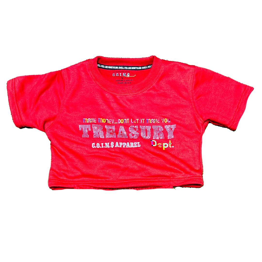 TREASURY DEPT. WOMANS TERRY COTTON CROP TOPS