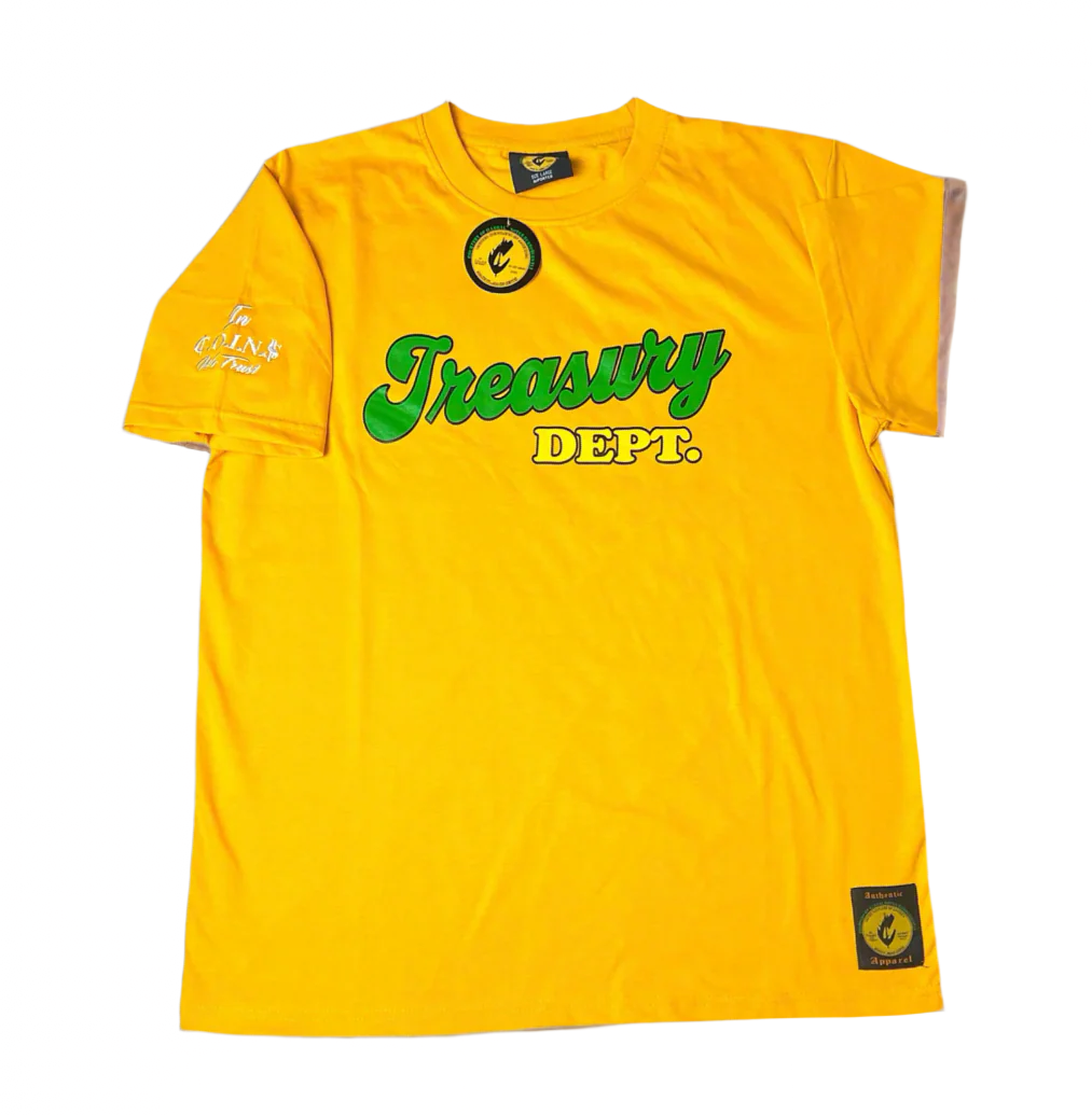 C.O.I.N.$ CREW NECK SHORT SLEEVE T-SHIRT/ gold