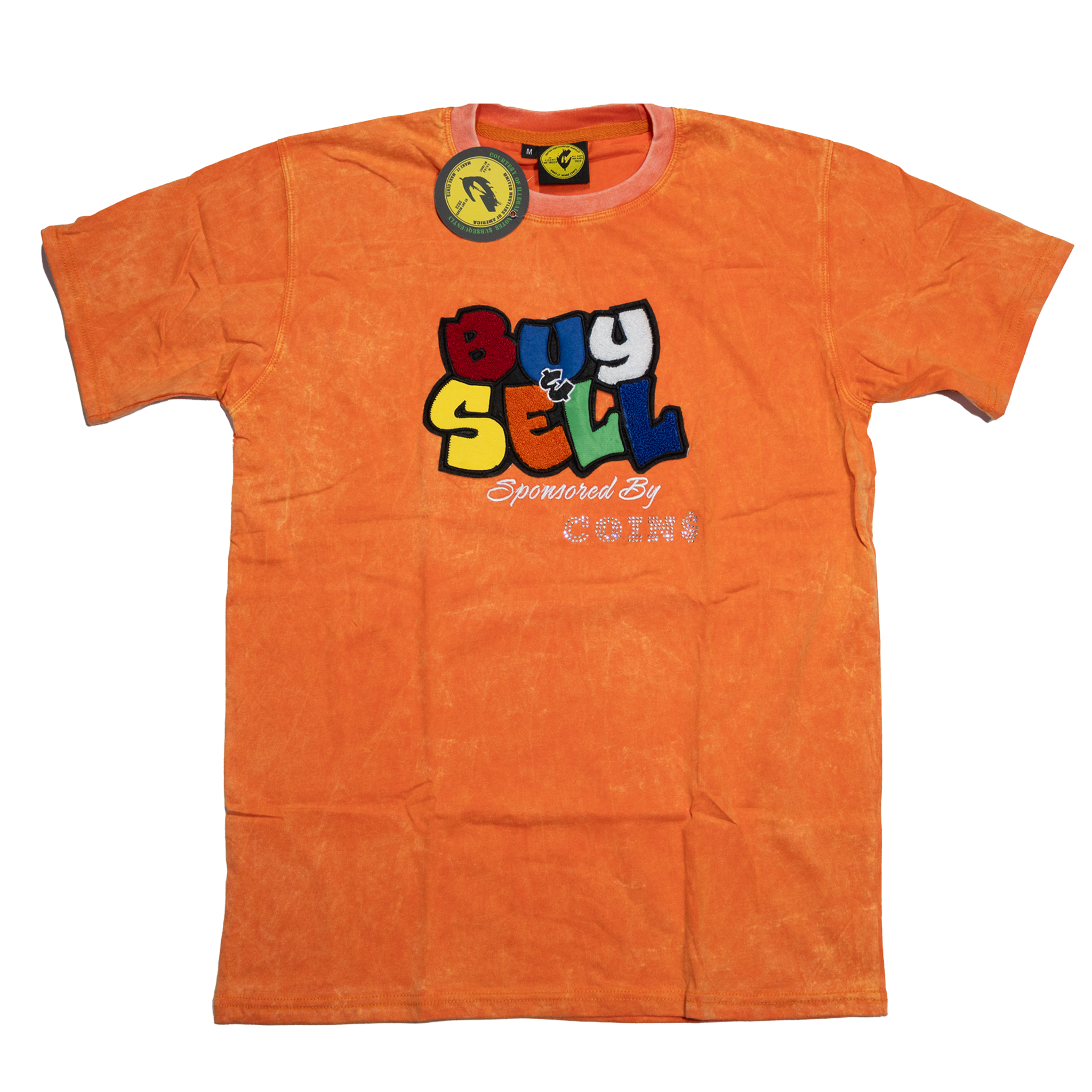 "BUY & SELL " ACID WASHED PIMA COTTON T-SHIRT