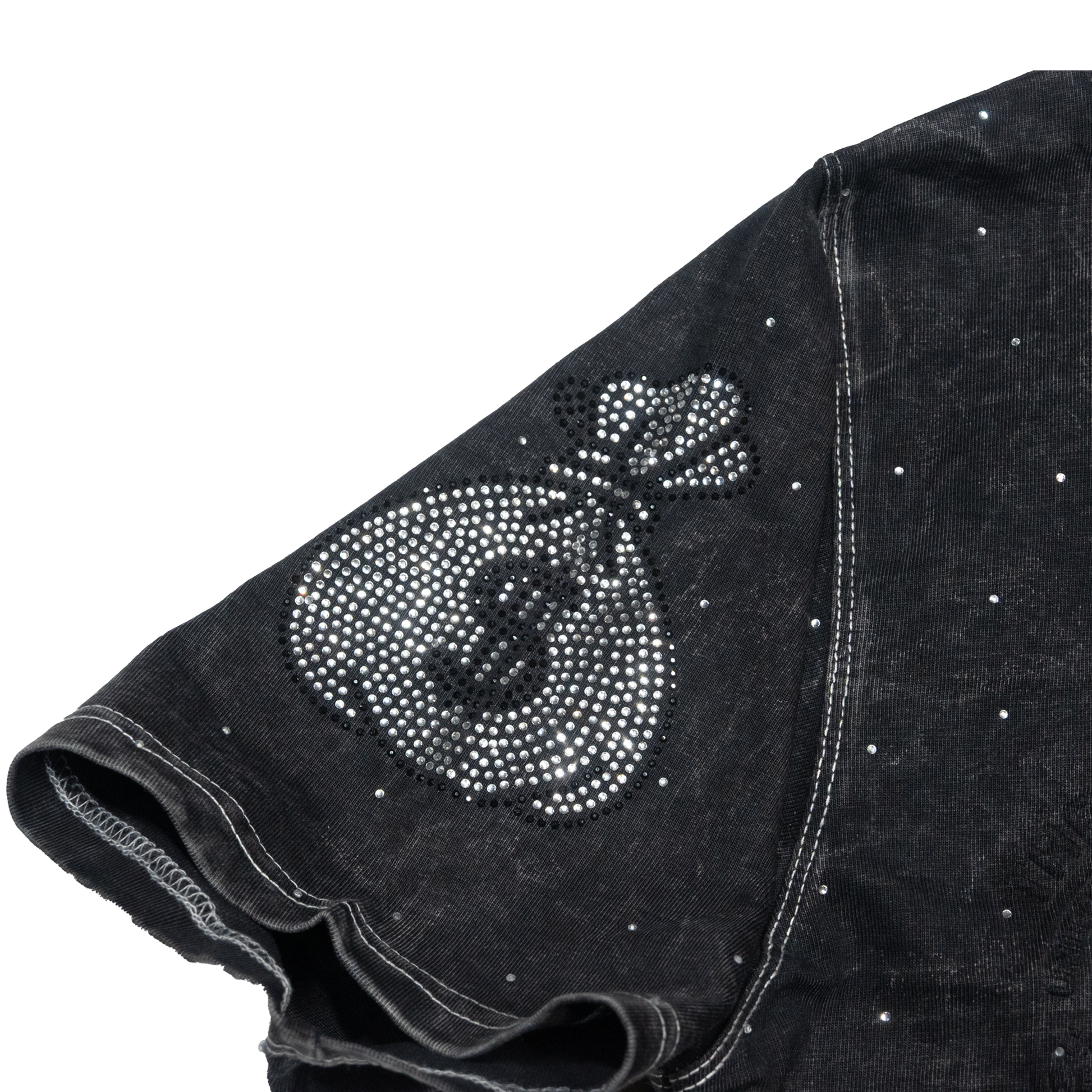 "A.T.M" Black Acid Washed Heavy Gsm T-Shirt