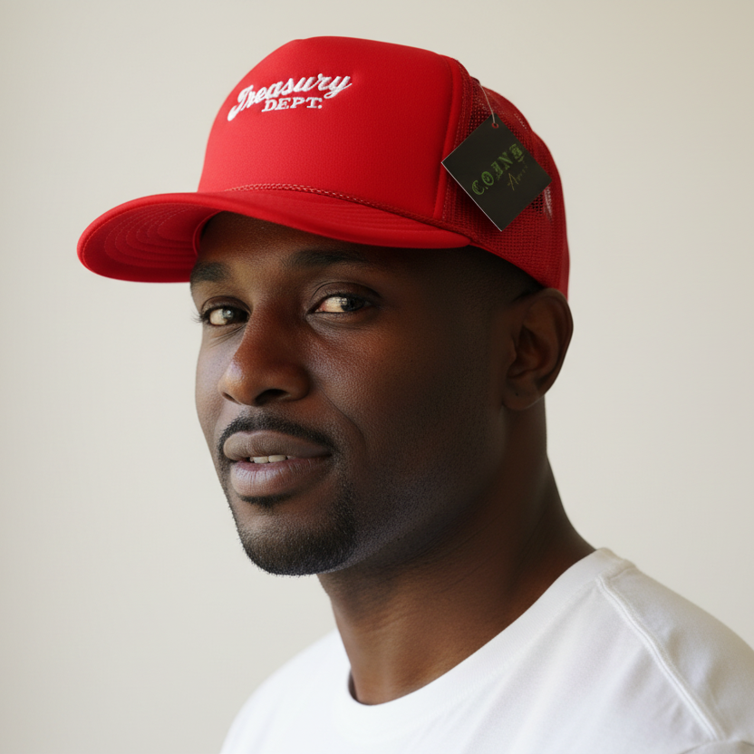 Treasury Dept. 5 Panel High Profile Foam Snapback Trucker Hats