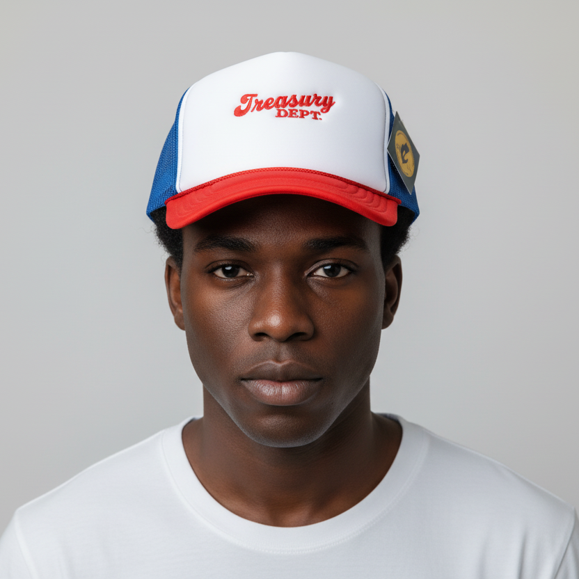 Treasury Dept. 5 Panel High Profile Foam Snapback Trucker Hats