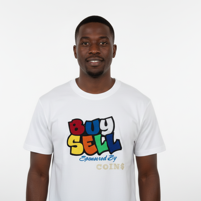 "Buy & Sell " Acid Washed Pima Cotton T-Shirt