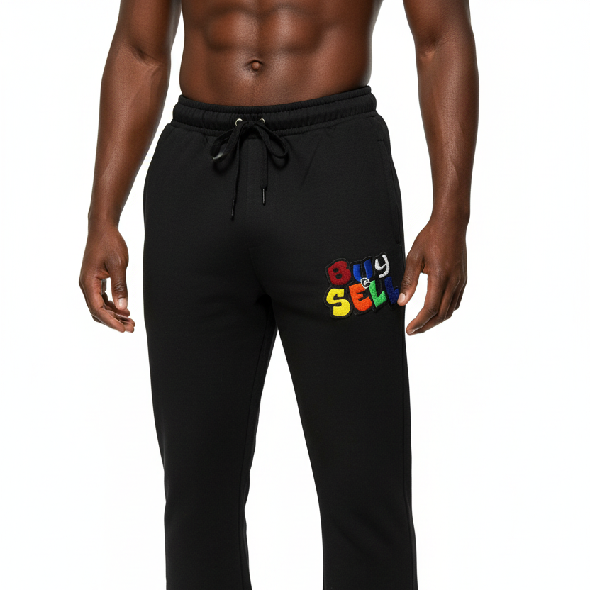 "Buy & Sell" Terry cotton Flare Bottom Sweatpants