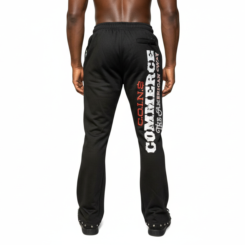 "Buy & Sell" Terry cotton Flare Bottom Sweatpants