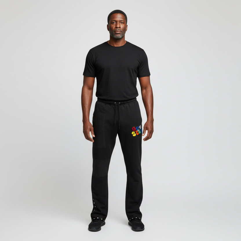 "Buy & Sell" Terry cotton Flare Bottom Sweatpants