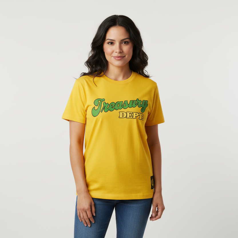 Treasury dept. Crew Neck Short sleeve Cotton Regular Fit T-Shirts
