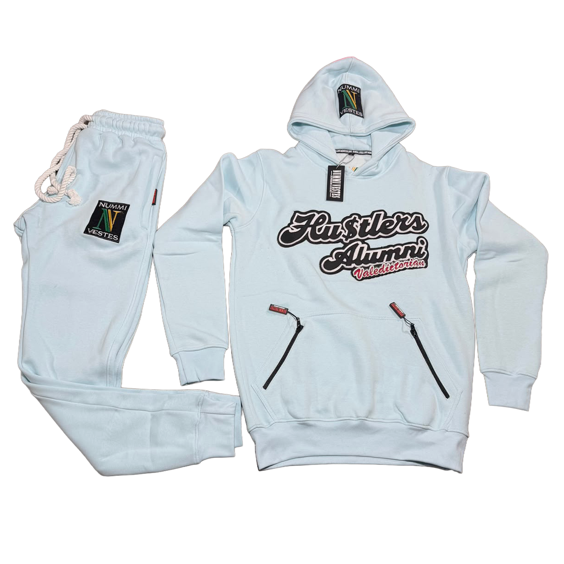 Premium Cotton "Hustlers alumni" Valedictorian Hooded Sweatsuits