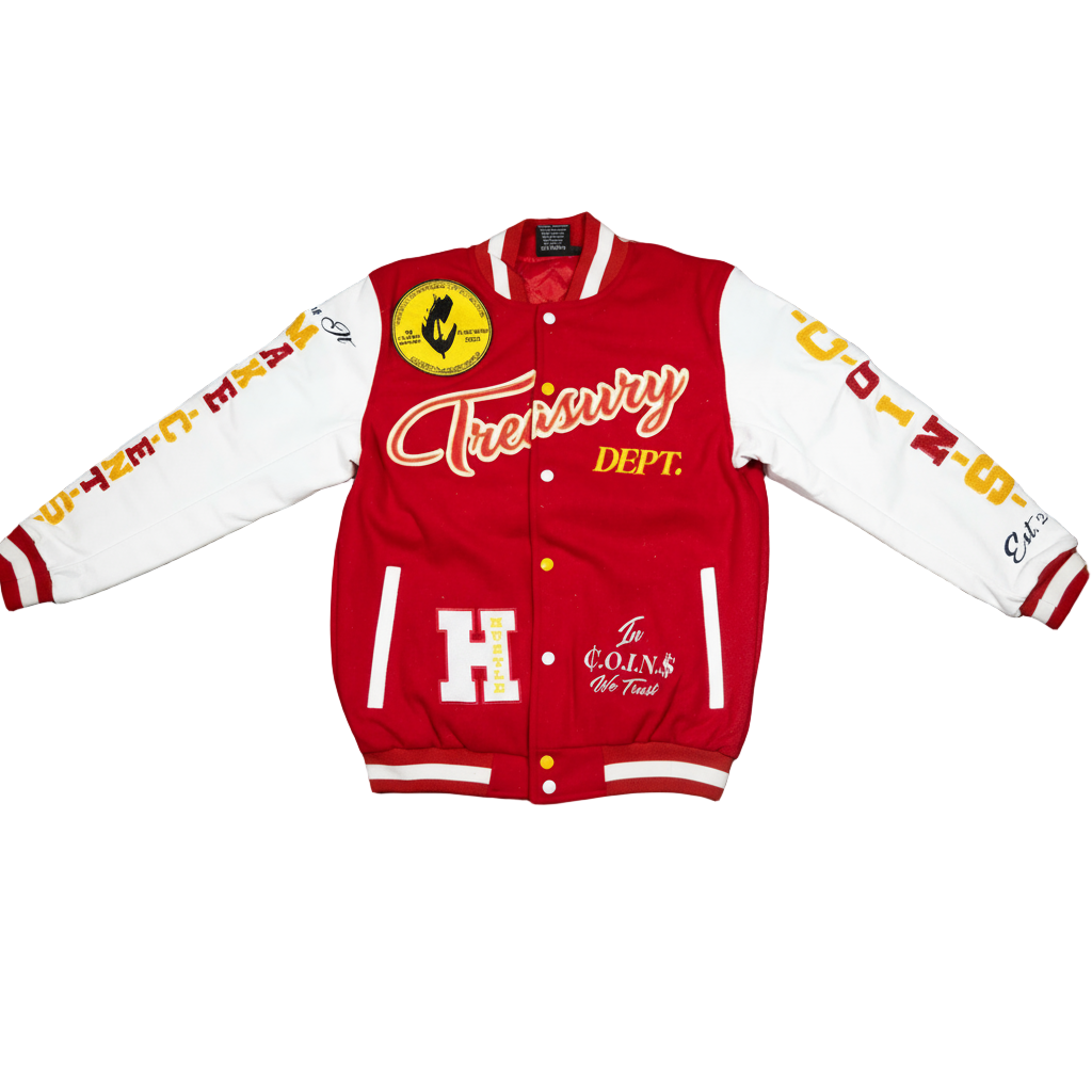 Treasury Dept Wool Body Genuine Leather Sleeves Varsity Jackets