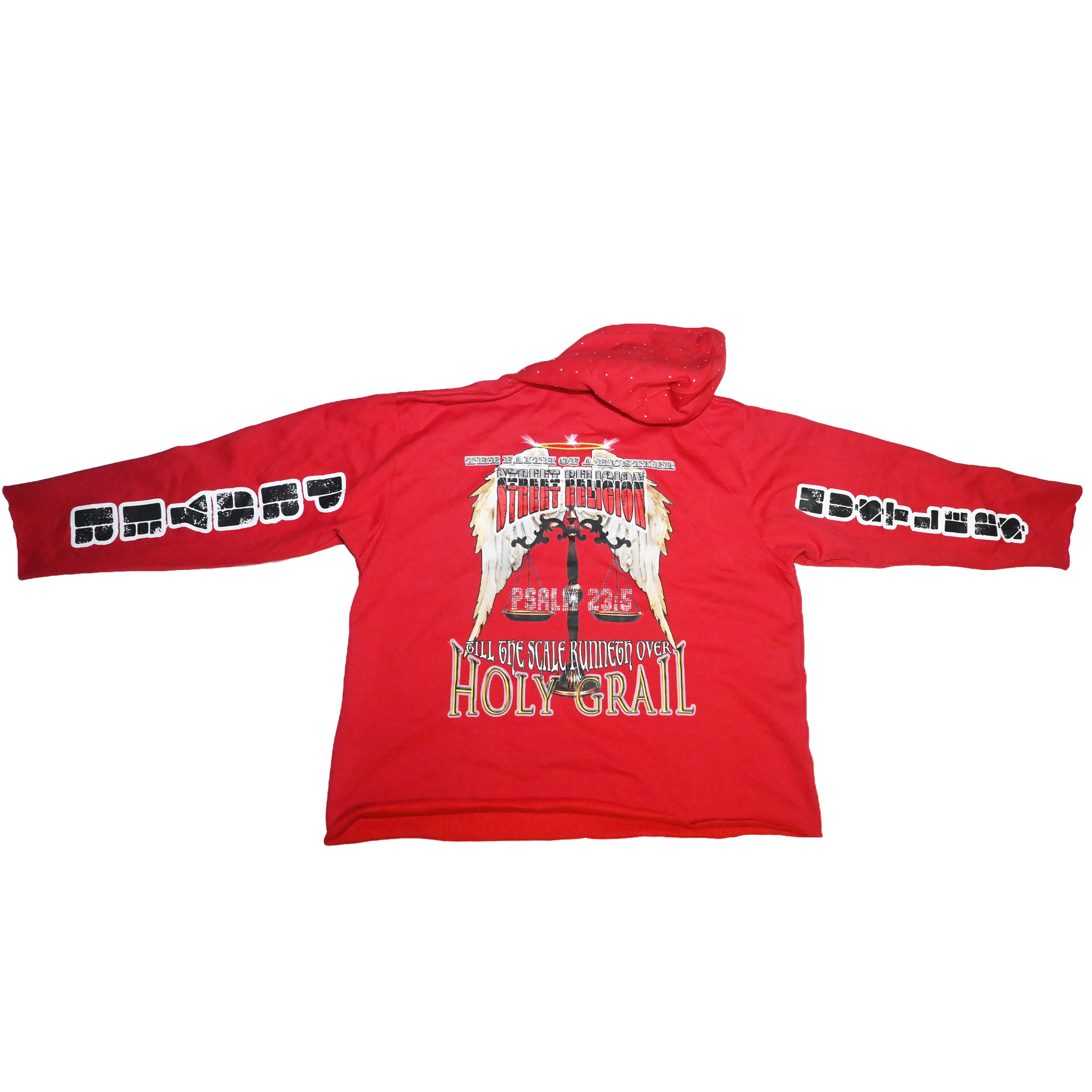 "Hustle Religiously" Waist Cropped Pullover Hoodie