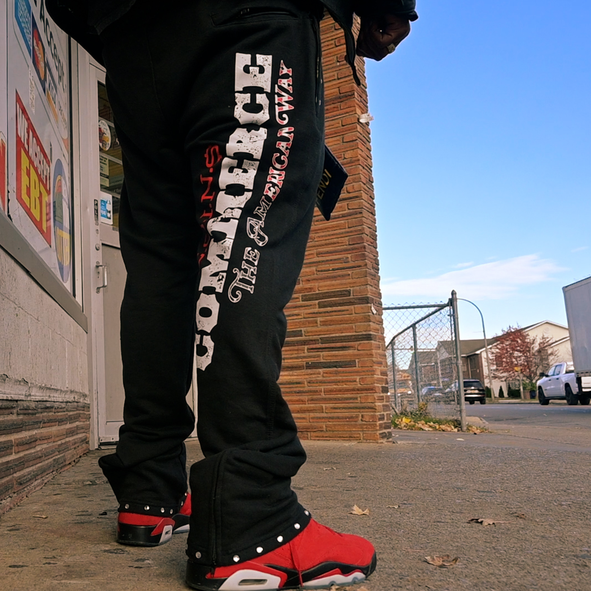 "Buy & Sell" Terry cotton Flare Bottom Sweatpants