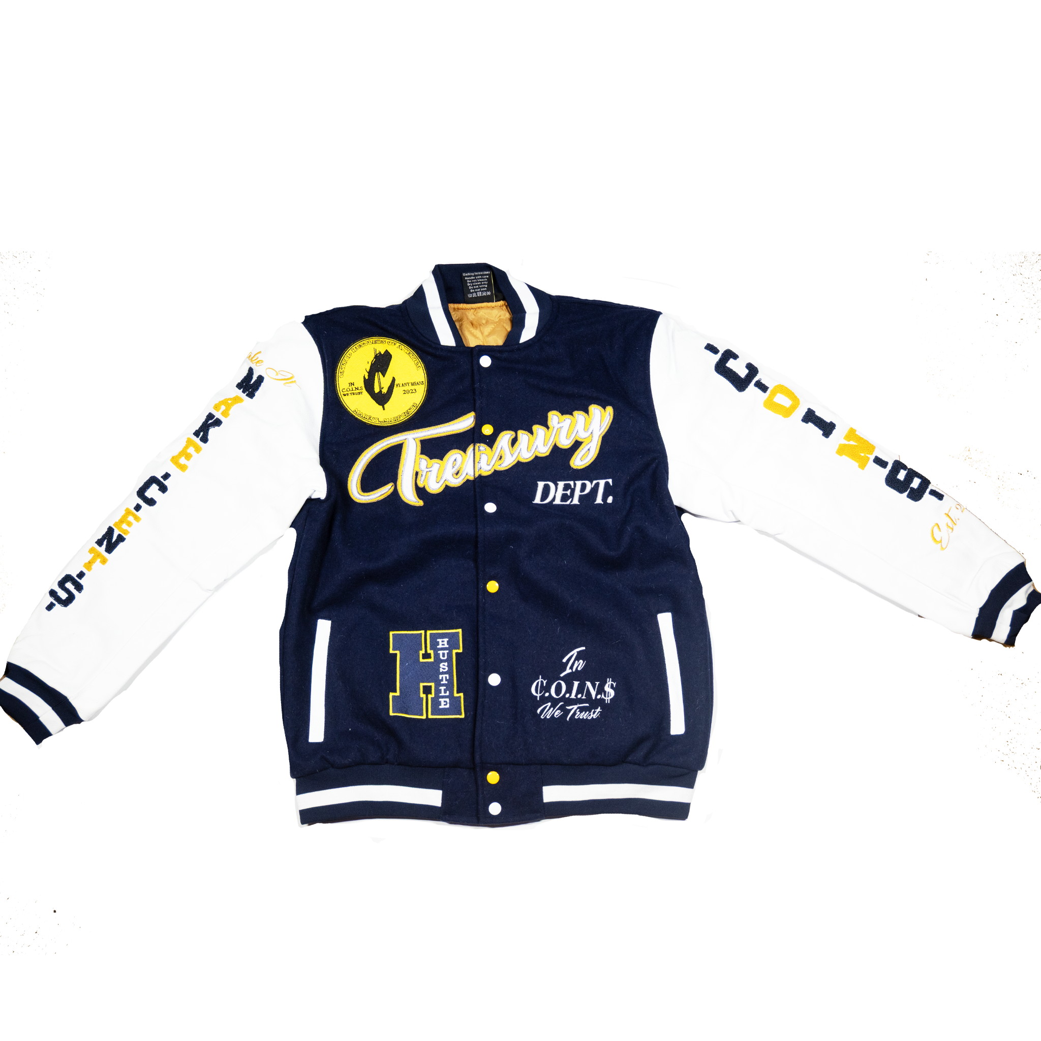 Treasury Dept Wool Body Genuine Leather Sleeves Varsity Jackets
