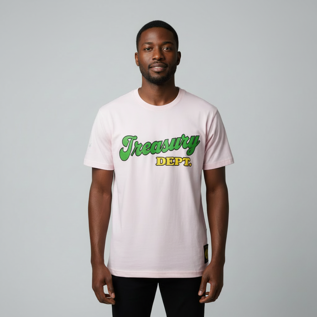 Treasury dept. Crew Neck Short sleeve Cotton Regular Fit T-Shirts