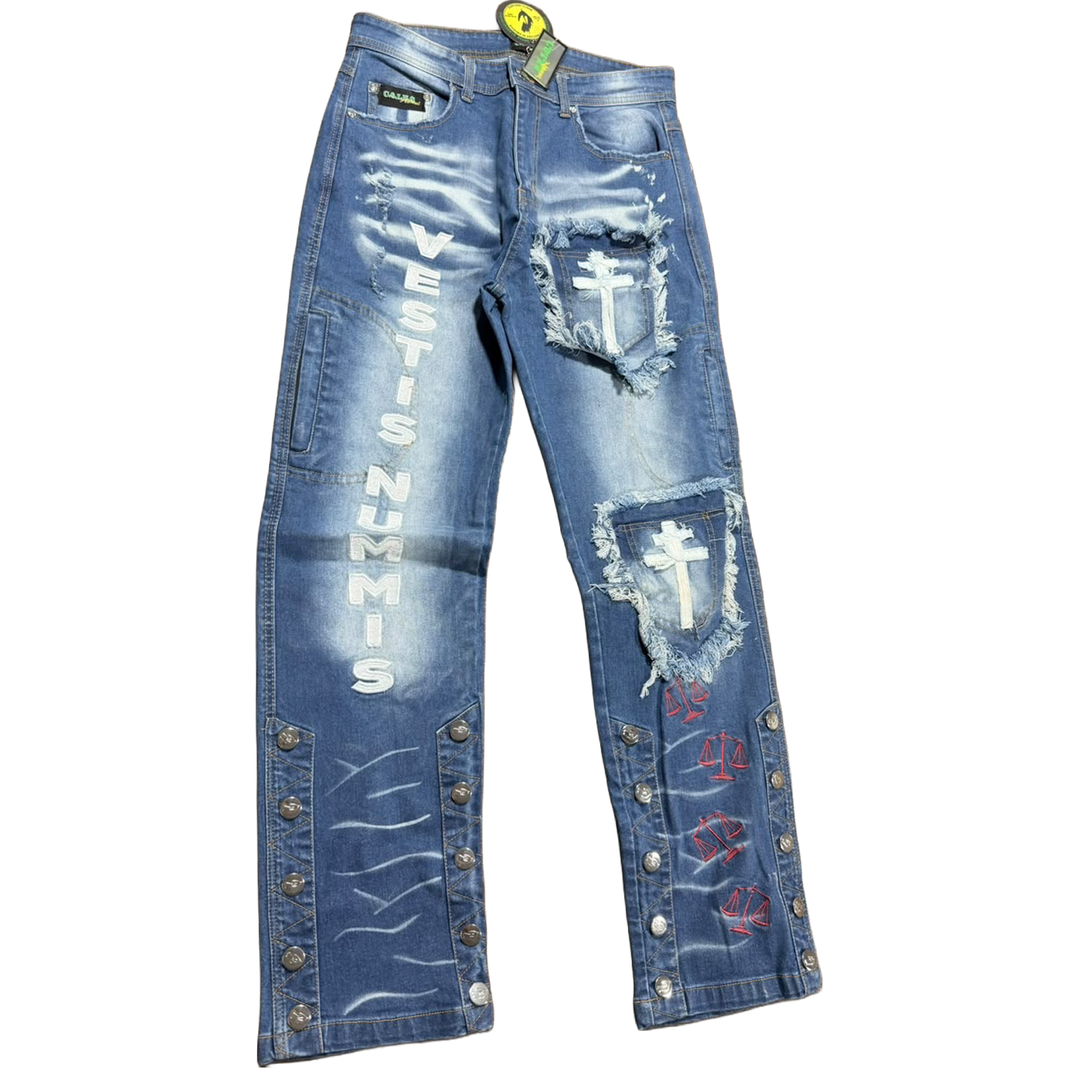 Street Religion Relaxed Blue Denim Jeans