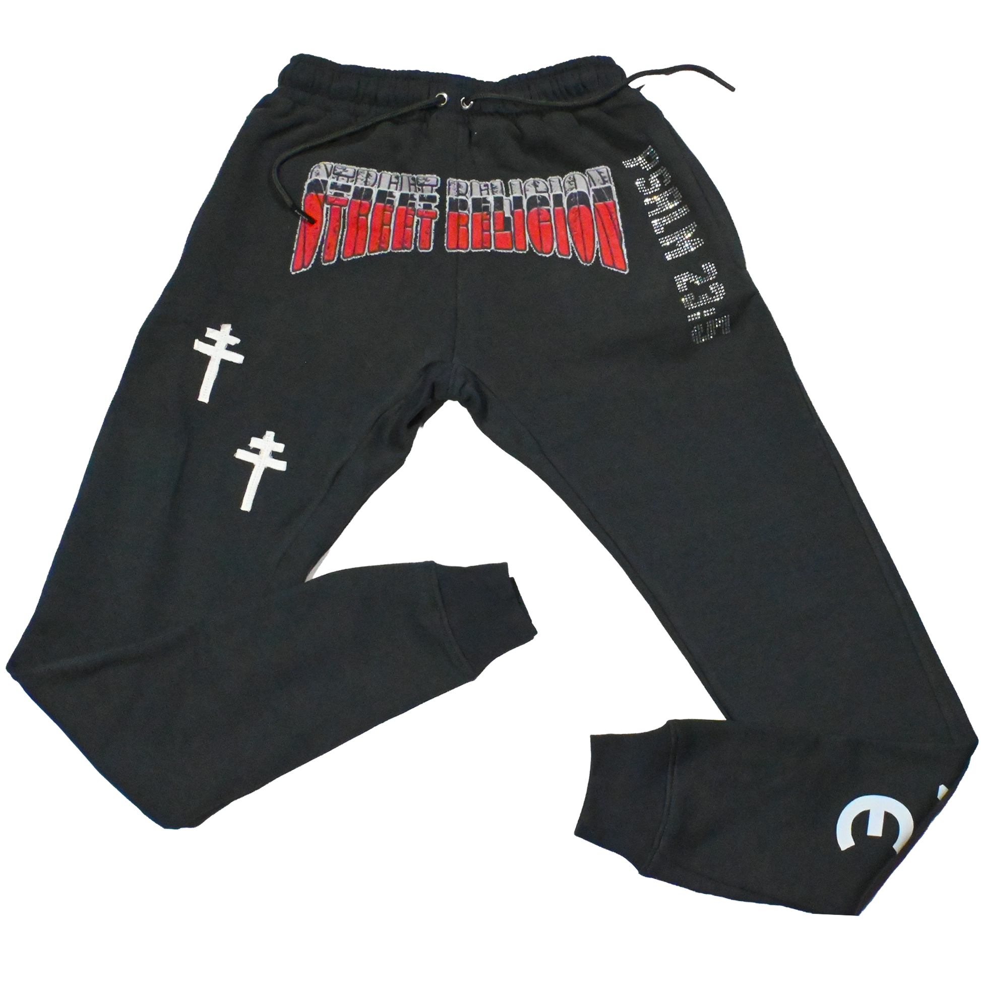 "STREET RELIGION" PREMIUM COTTON SWEATPANTS