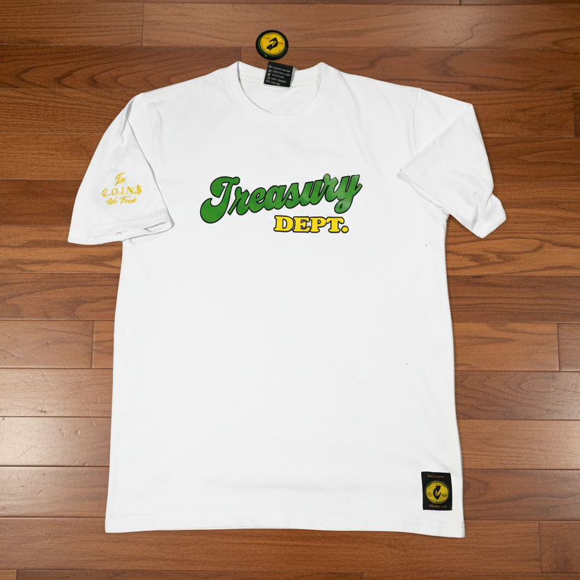 Treasury dept. Crew Neck Short sleeve Cotton Regular Fit T-Shirts