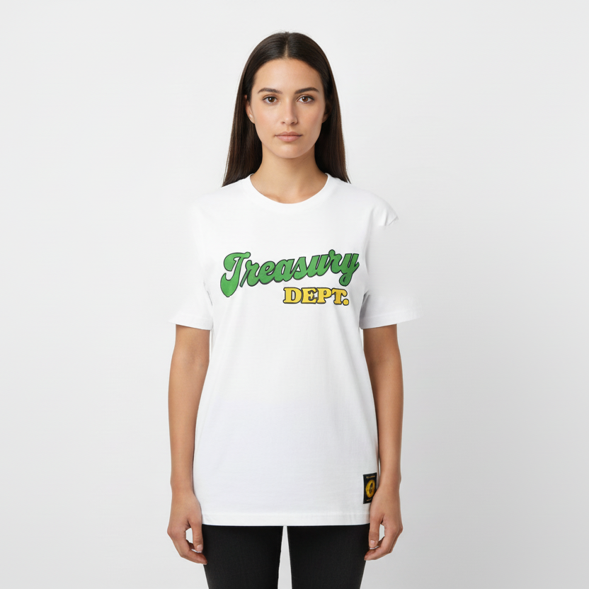 Treasury dept. Crew Neck Short sleeve Cotton Regular Fit T-Shirts