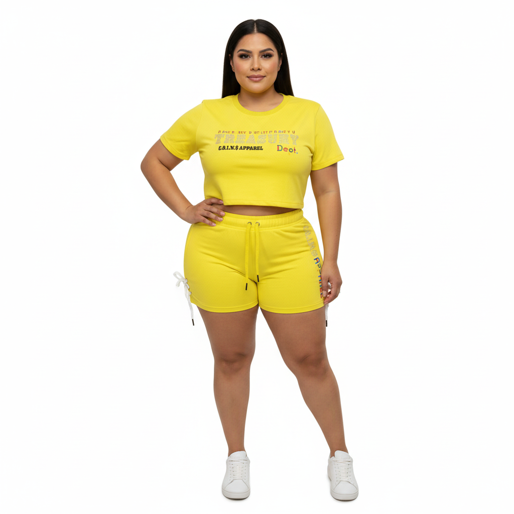 "Treasury Dept. " Woman's Terry Cotton Short Sets