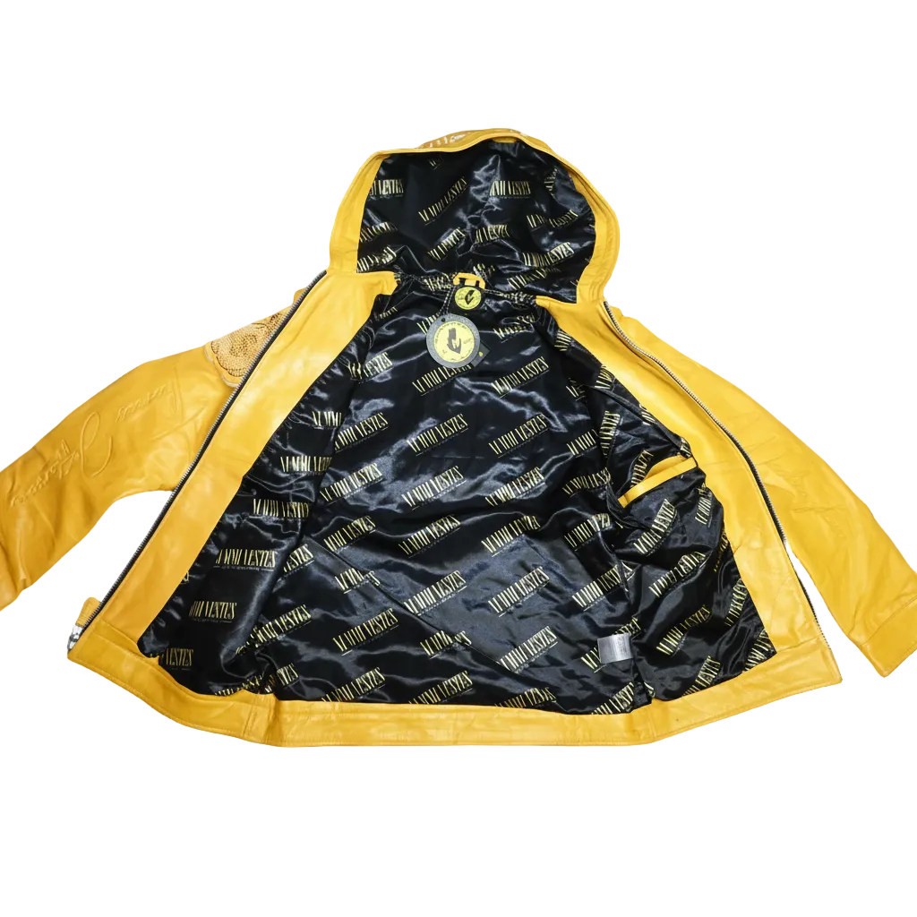 Genuine Leather "A.T.M" Zippered Hoodies