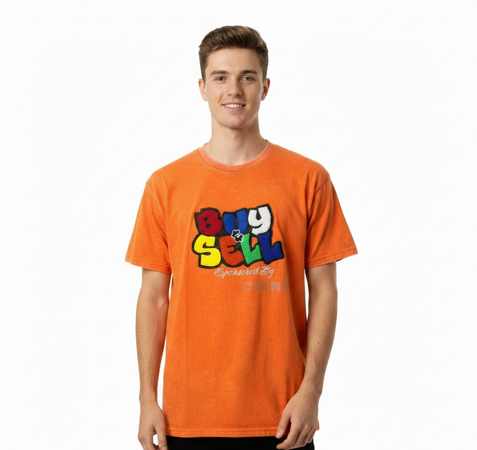 Buy & Sell Acid washed Pima Soft Cotton Crew Neck Short Sleeve Tee