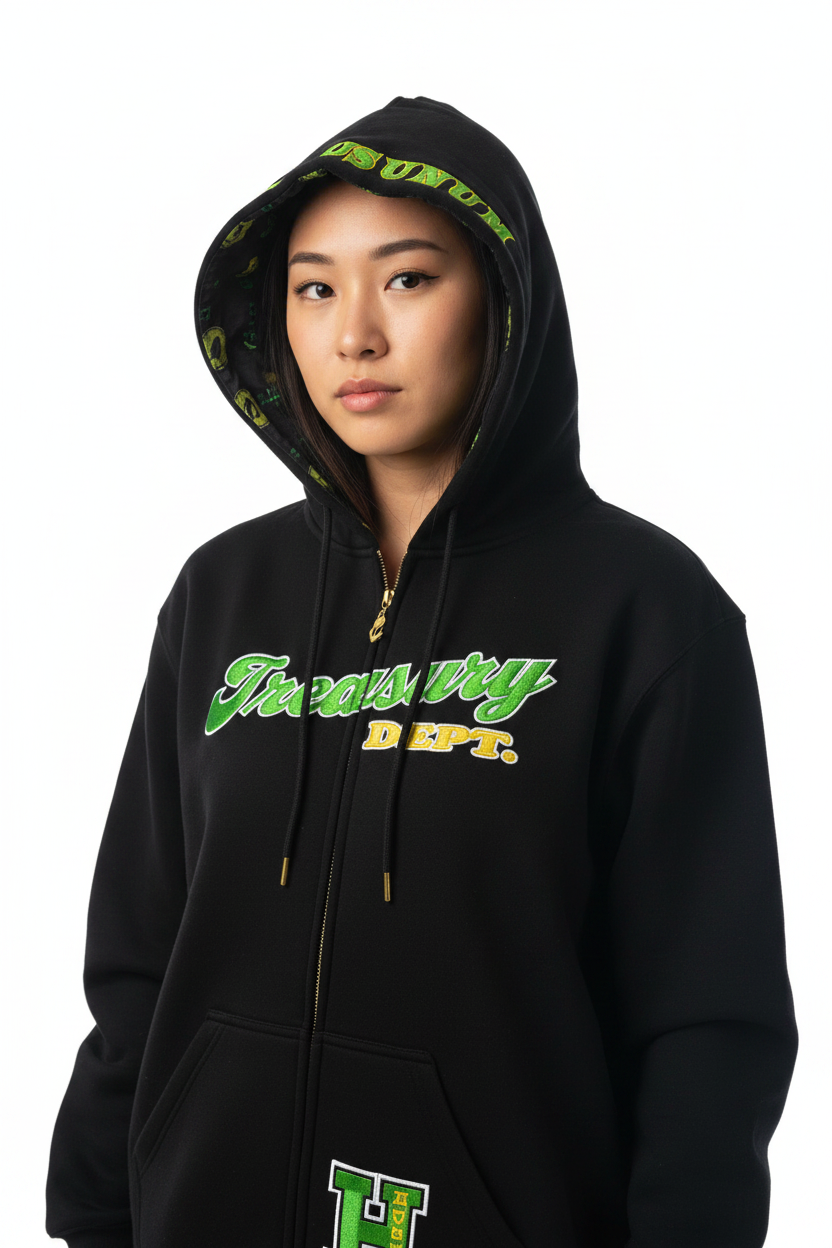 Treasury Dept. Cotton  Zip-Up Hoodie