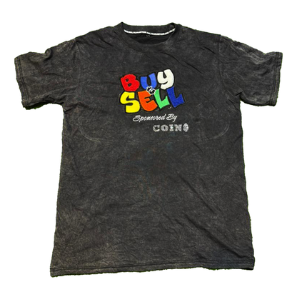 "BUY & SELL " ACID WASHED PIMA COTTON T-SHIRT