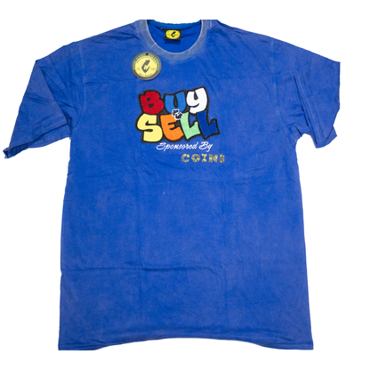 "BUY & SELL " ACID WASHED PIMA COTTON T-SHIRT