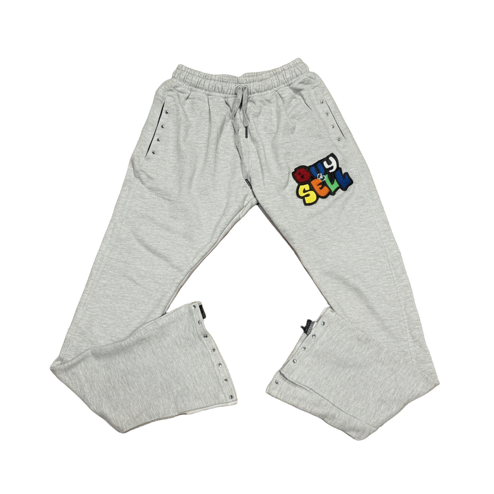 "BUY & SELL" TERRY FLARE BOTTOM SWEATPANTS