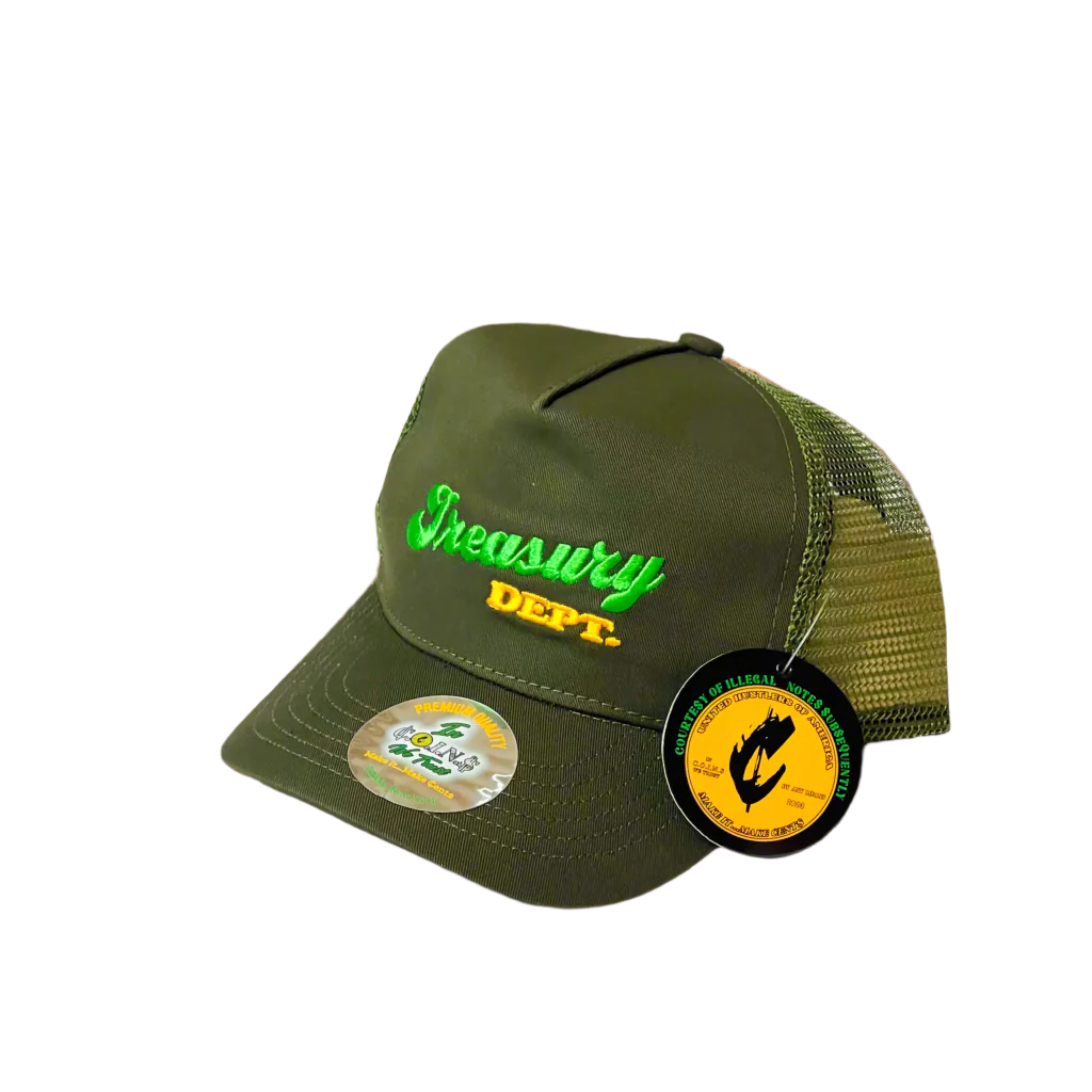 Treasury Dept. 5 Panel Low Crown Cotton Mesh Adjustable Trucker SnapBack Hats