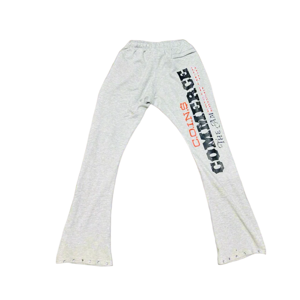 "BUY & SELL" TERRY STACKED BOTTOM SWEATPANTS