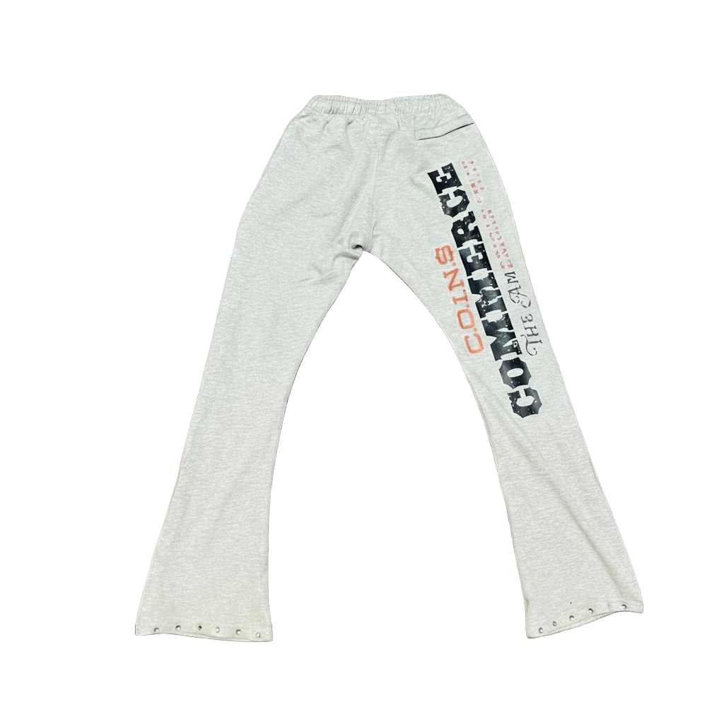 "BUY & SELL" TERRY FLARE BOTTOM SWEATPANTS