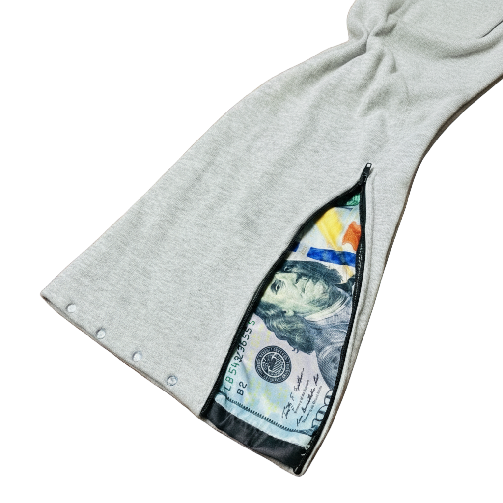 "BUY & SELL" TERRY FLARE BOTTOM SWEATPANTS