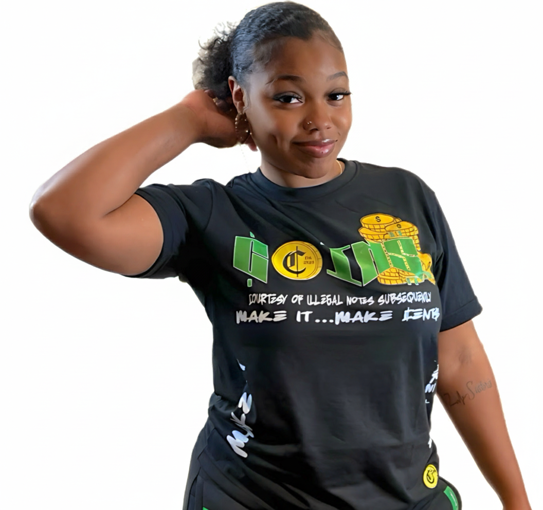 C.O.I.N.$ CLASSIC CREW NECK SHORT SLEEVE T-SHIRT BLACK