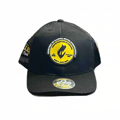 PVC RUBBER LOGO SNAPBACK CURVED BILL TRUCKER HATS