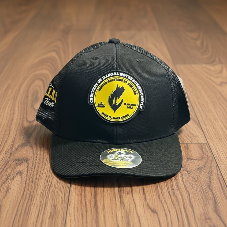PVC RUBBER LOGO SNAPBACK CURVED BILL TRUCKER HATS
