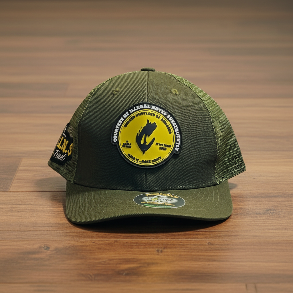 PVC RUBBER LOGO SNAPBACK CURVED BILL TRUCKER HATS