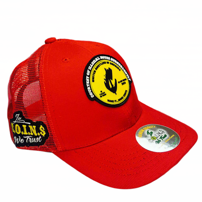 PVC RUBBER LOGO SNAPBACK CURVED BILL TRUCKER HATS