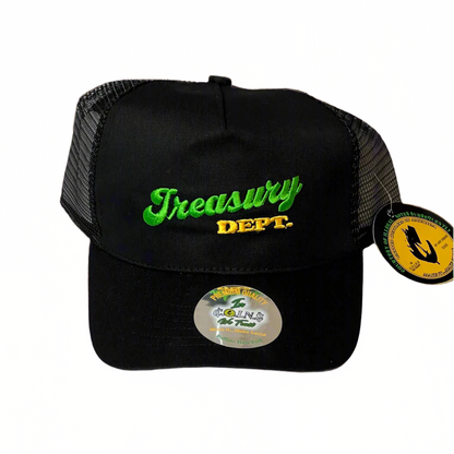 Treasury Dept. 5 Panel Low Crown Cotton Mesh Adjustable Trucker SnapBack Hats