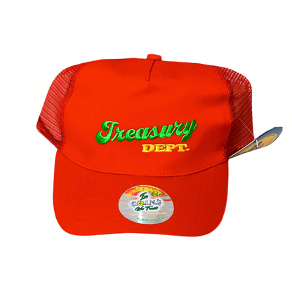 Treasury Dept. 5 Panel Low Crown Cotton Mesh Adjustable Trucker SnapBack Hats