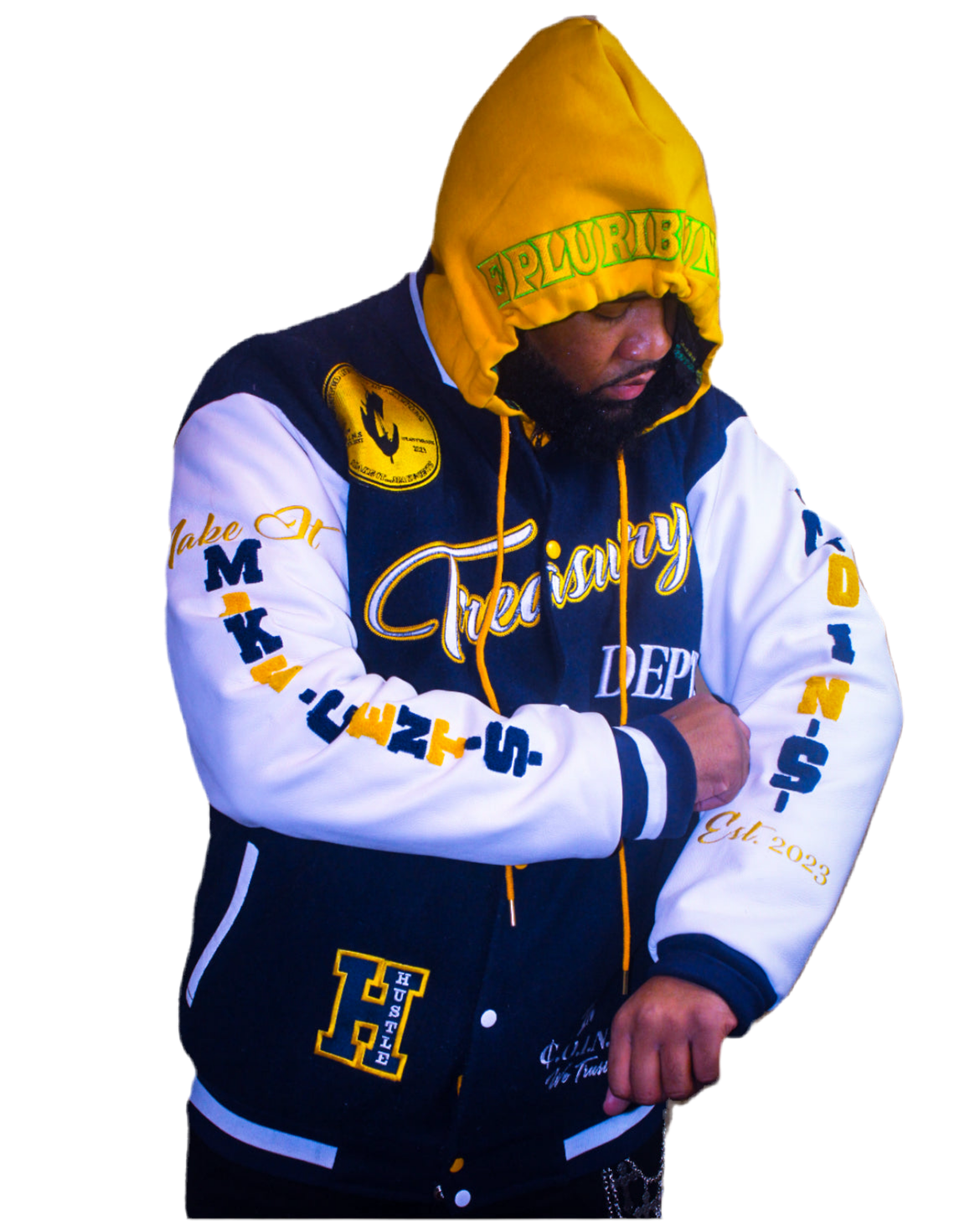 Treasury Dept Wool Body Genuine Leather Sleeves Varsity Jackets