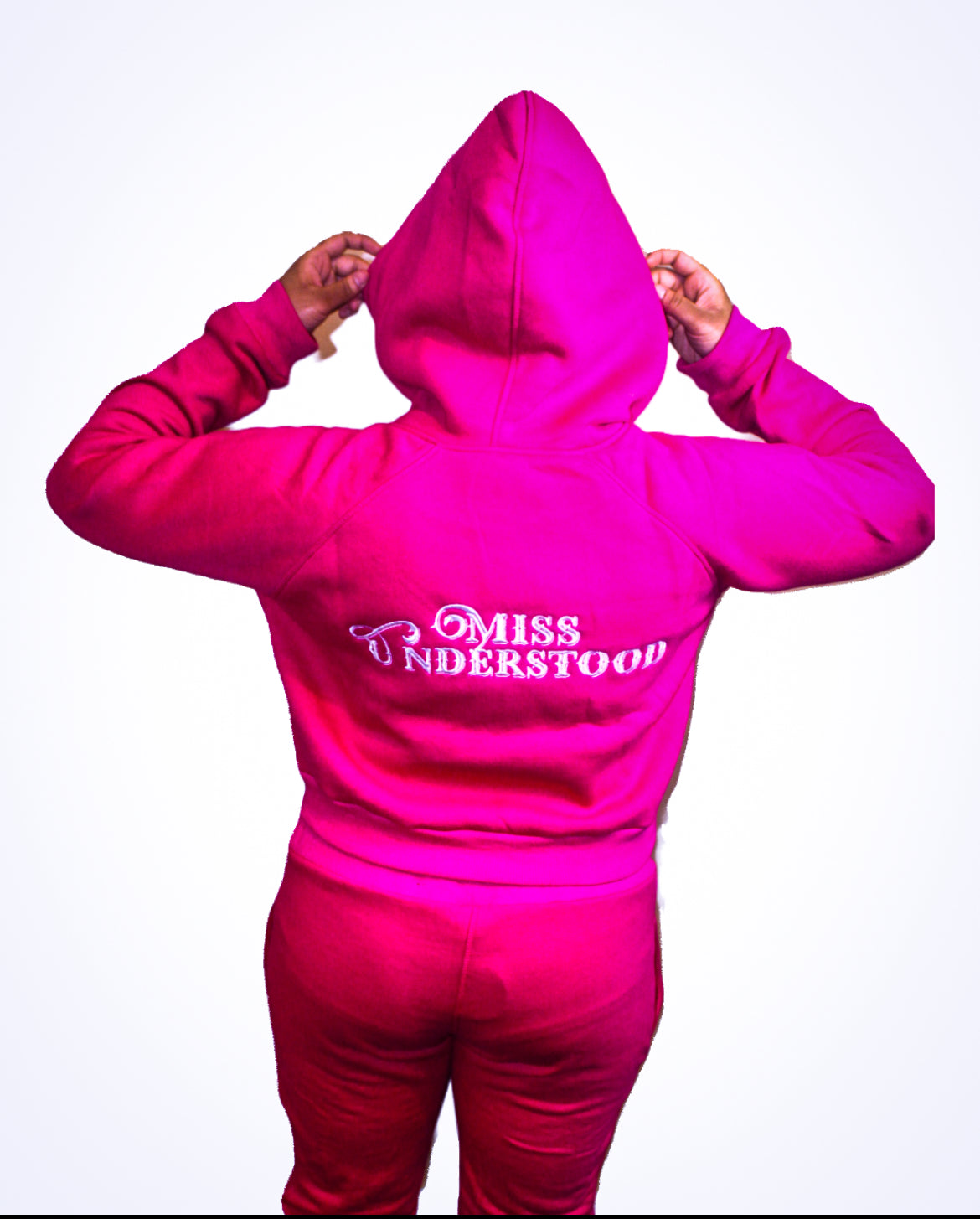 Woman’s Crop Top Cotton  Hooded Sweatsuits